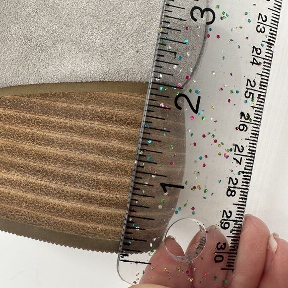 TOMS Leilani Drizzle Grey Suede Ankle Boots Women's Size 7 Western Chunky Heel - Picture 12 of 14